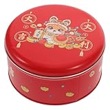Hoement Chinesische Snake Year Geschenkbox Goldveredelung Dekorative Blechdose für Neujahrsfeiern Vielseitige Aufbewahrungsbox für Süßigkeiten und Kleine Geschenke Festliches Lunar Year