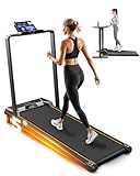 BestGod Laufband für Zuhause Klappbar, 2 in 1 Walking Pad mit Sicherheitsgriff, 2,5 PS Laufbänder mit Steigung, Under Desk Treadmill, maximale Belastung 150kg mit Shock Absorption Design