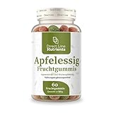 Apfelessig Fruchtgummis I Mit Ingwerextrakt und Mutterapfelessig I 60 Fruchtgummis I Vegan I 500 mg Apfelessig & 10 g Ingwer Extrakt pro Tagesdosis I Mit Apfelgeschmack I Direct Line Nutrients