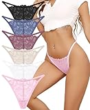 Sth Big G String Tanga Damen Sexy Spitze Strings Damen Set Spitzen Unterwäsche Frauen Tangas Slip Unterhosen Lingerie Woman Thongs Mehrpack (M)