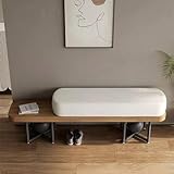 GSACLKES Aufbewahrungsbänke, Kreative Sofa-Bank-Einaufbewahrungsbank Für Schlafzimmer Sherpa Ende Des Bettes Wechselnder Hocker Metallbasis Für Wohnzimmer Schlafzimmer-Einflur/B/100 * 35 * 45 cm