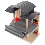 VICASKY Holzschienen Zubehör für Elektrische Holzeisenbahn Bahnstation Schienenverbinder für Lange Nutzung Feinmotorik und Teamspiel