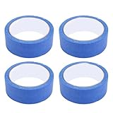 Sxhlseller 4 Stück Abdeckbänder 1,37 Zoll X 65,6 Fuß, Krepppapier Klebeband, Leicht zu Entfernen, Malerband für Autolackierung, Zuhause, Büro, Schulmaterial, Kunst (BLUE)