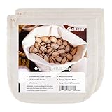 Nussmilchbeutel zum Sieben, wiederverwendbar (2er-Pack), Bio-Käsetuch, Nussmilchbeutel-Sieb, 100 % ungebleicht, natürliche, reine Baumwolle, Nussbeutel-Sieb zum Sieben von 12'x12'