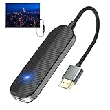 Krujecnt Kabelloser Fernseher Streaming Adapter,1080P HD Kompakt | Displayadapter Für Laptop Und Computer - Für Die Anwendung Mit Laptop Monitor Sowie Zuhause Wohnheim Wohnung Und Für Frauen