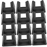 OFFSCH 12St Sofa-Kartensteckplatz Anschlüsse Markisenclips Linie Ort Rattanmöbelverbinder Gartensofa-Verbindungsklammern Möbelclips aus Rattan Befestigungen für Rattan-Korbsessel pp Black