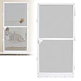 XMTECH Profi Insektenschutz Fliegengitter für Tür bis max.95 x 210 cm mit Fiberglasgewebe, Fliegengittertür 95 x 210 cm mit Alurahmen in Weiß