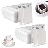 100 Stück Drip Coffee Bag Einweg,Hängende Ohrtropf Kaffeebeutel,Kaffeefilter,Kaffeefilter Camping,Tragbare Kaffee Papier Filter,Klappbar Kaffee Tee Drip Filtertüten Für Reisen,Camping,Zuhause,Büro