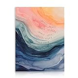 Dazzlewall Mental Health Wandbilder, Einatmen Ausatmen Meditation Abstrakt Aquarell Leinwand Bilder für Therapie Büro Schlafzimmer Deko 30×40 cm Ungerahmt