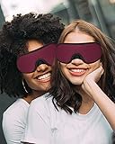 2 Stück, gewichtete Schlafmaske für Frauen, MrsJeggy 3D-Schlafmaske für Männer, gewichtete Augenbinde, lichtblockierende Augenmaske zum Schlafen mit weichem Komfortgurt für guten Traum jederzeit.