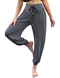 Terecey Yogahose Damen Lang Yoga Pants Lockere Sporthose High Waist Freizeithose Jogginghose Damen Baggy für Fitness Pilates Joggen