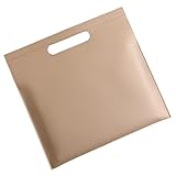 Ledermappe Leder Business Datei Halter A4 Große Kapazität Dokument Tasche Schlank Tote Frau Magnetische Tablet Geburtstag(Beige)