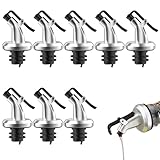 Newpop 8 Stück Flaschenausgießer, Ausgießer für Ölflaschen, Öl Weinausgießer, Flaschen Ausgießer, Schnapsausgießer, Ölausgiesser mit Klappe, Geeignet für Wein, Cocktails, Olivenöl, Saft, Sirup, Essig