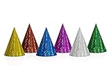 Partyhüte Hologramm 20er Set Glitzer Effekt 16cm Party Hütchen Partyhut Silvester Hüte Geburtstag