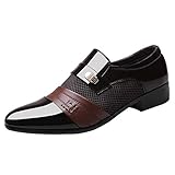 Compatible with Motorrad Schuhe Herren 41 Schuhe Schuh Herren Anzug Business Men Bequeme Hochzeit Freizeitschuhe Herren Lederschuhe (Brown, 38)