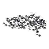 Relaxdays Stahlkugeln 500er Set, Ø 7 mm, Metallkugeln für Steinschleudern, ungehärteter Stahl, Schleudermunition, Silber