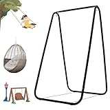 curfair Robuster Hängemattenstuhl-Ständer, A-Rahmen, rostbeständiges Metall mit rutschfester Gummimatte, Schaukelgestell für den Innen- und Außenbereich, passend für die meisten Hängematten, für