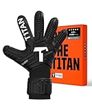 T1TAN Classic 1.0 Black-Out - Torwarthandschuhe - ohne Fingerschutz - Fußballhandschuhe für Torhüter - Größe 7