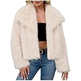 Generisch Damen Wintermantel Warme Pelzmantel Kurz Elegant Felljacke Kunstfell Jacke Winterjacke Kunstpelz Mantel Plüsch Pelzjacke Fleecemantel Faux Fur Coat Plüschjacke Winter Fellmantel Outdoor