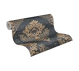 A.S. Création Livingwalls Vliestapete Metropolitan Stories Barocktapete mit Ornamenten Alena St. Petersburg 10,05 m x 0,53 m beige blau braun 379012 37901-2