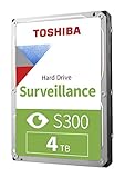 Toshiba 4TB S300 Surveillance HDD - 3.5' SATA Internal Hard Drive Supports up to 64 HD cameras at a 180TB/Year workload (HDWT720UZSVA)