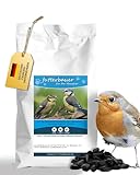 Futterbauer 10 kg Schwarze Sonnenblumenkerne für Vögel, 100% Natur, Hochwertige Energiequelle für Wildvögel, Hoher Fett- & Vitamin-E-Gehalt, Gereinigt & Getrocknet mit Schale, Ernte 2025