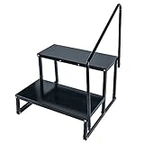 CStern Wohnmobil-Treppe,rutschfest Zwei Stufen Trittstufe,Whirlpool Treppen mit Handläufen,2-stufige für Wohnwagen,Camping,Reisemobil,Tragbarer Treppe für Reiseanhänger