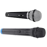 2St Requisiten Mikrofon Party zubehör partyzubehör Kindergeburtstag Kleinkinder Karaoke Cosplay-Zubehör gefälschte Mikrofonmodelle Plastik Black JOINPAYA