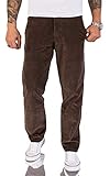 Rock Creek Herren Cord Hose Regular Fit Chino Hose Klassische Hosen Herrenhose Straight Cut Chinos Herren Cordhosen RC-2156 Mocca W36 L34