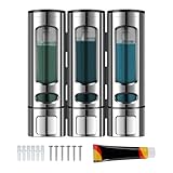 JRUKM Seifenspender wandmontage,duschgel Shampoo Spender,400ml duschgelspender für dusche ohne Bohren,soap Dispenser,3 Kammern großes Fassungsvermögen wandbefestigung，Seifenspender dusche ohne Bohren
