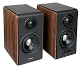 Edifier S880DBMKII aktive HiFi-Lautsprecher | Hi-Res Audio-Wireless LDAC | 88W | DSP | Elegantes Holzgehäuse | RCA, optisch, koax, USB-C & Sub-Out | Fernbedienung & ConneX-App (S880DBMKII Walnuss)