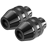 4486 Bohrfutter für Dremel, 2 Stück Spannfutter für Dremel Ersatz 1/32 bis 1/8 Schnellspannbohrfutter Keyless Bohrfutter Schnellwechseladapter für Dremel Model 8220,3000,395,4000,400,300,398,8200 usw.