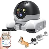 Ohphnt Blinky Robot,pet Camera,Robot Camera on Wheels,Rolling with Talk,Blinkybot,360° On Wheels 1080p Dual Lens with App Control,2-Way Talk,Night Vision,for Pets,Elderly,Home