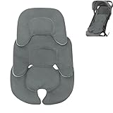 Universelle Baby Sitzauflage & Kopfstütze - Wendbare Matte für Babyschale, Kinderwagen, Hochstuhl & Autositz - Atmungsaktive Sitzverkleinerer Einlage für Neugeborene - Waschbar, Jahreszeiten-Design