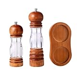 Salz Und Pfeffermühlen Set Aus Holz Salz Und Pfeffermühle Mit Keramik Mahlkernen Verstellbare Grobheit Gewürze Salzmühle