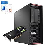 Lenovo ThinkStation P720 Workstation mit hoher Reichweite, 2 x Intel Xeon Silver 4112 CPUs, 32 GB RAM, SSD 1 TB + 3 TB HDD | Nvidia Quadro P4000 8 GB | Windows 11 Pro Office 2021 (Generalüberholt)