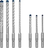 Bosch Professional 7x Expert SDS plus-7X Hammerbohrer Set (für Stahlbeton, Ø 5-12 mm, Zubehör Bohrhammer)