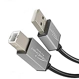 KabelDirekt – USB B 2.0 Kabel – 5m (USB A auf USB B zur Verwendung als Druckerkabel, Scannerkabel oder für Faxgeräte, schwarz/Space Grey) – PRO Series
