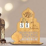 Ramadan Adventskalender Holz Ornament 30 Tage Countdown Til Eid Dekorationen Ramadan Mubarak Adventskalender 2025 DIY Countdown Kalender Ramadan Ornament für Home Office Tischplatte