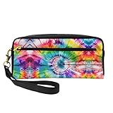 Batik-Kosmetiktasche für Damen, Reise-Kulturbeutel, Zubehör, Organizer, Reißverschluss, Geschenkidee, Schwarz , Einheitsgröße, Kosmetiktasche