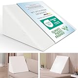maxVitalis Keilkissen Rückenstütze für Sofa Couch und Bett Lagerungskissen Erwachsene orthopädisches Rückenkissen Anti Reflux Lesekissen ergonomisches Kissen aus formstabilen Schaumstoff 30×50×60 cm