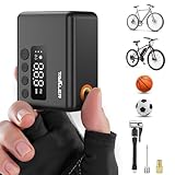 Tavaler Mini Fahrradpumpe Elektrisch | Elektrische Fahrradpumpe Akku mit Manometer | 130PSI Mini Kompressor Fahrrad für Rennrad, E-Bike, Mountainbike, Citybike