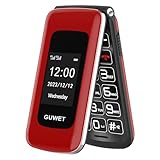 Guwet G739 Mobile Seniorenhandy ohne Vertrag, 2G GSM, Dual SIM mit Notruftaste, Rentner Handy große Tasten, 1600 mAh Akku Lange Standby-Zeit Rot