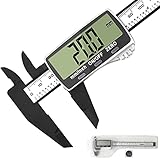 Vodlbov 150 mm / 6 Inch Carbon Fibre High-Precision Digital Calliper with Large LCD Display for Measuring Outer/Inner/Depth, Electronic Measuring Tool