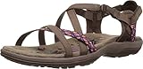 Skechers Damen Reggae Slim Vacay Slingback Sandalen, Chocolate Duraleather Webbing, 41 EU