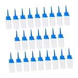 DOITOOL 25 Stück Teiliges Ölflaschen mit Spitzem Ausgießer und Deckel Langlebige Pet kunststoff Quetschflaschen Tropffreier Applikator für Nähmaschinen Werkzeuge Haushalt Wiederverwendbar