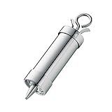 Küchenprofi 0805602800 Garnierspritze Profi 24 cm, inklusive 7 Tüllen aus Edelstahl mit Bajonett-Verschluß, 200 ml Füllmenge, Silber