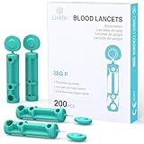 Linkfar Lanzetten 28G 200 Stück - Einweg sterile Blutlanzetten für Stechhilfe & Blutzuckermessgerät, Schmerzarme Blutentnahme bei Diabetes, Kompatibel mit gängigen Stechhilfen & Teststreifen