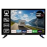 REFLEXION LDD27iBT 27 Zoll Full HD Smart TV mit DVD-Player und LG webOSHub, Wohnwagen/Wohnmobil/Camping/Caravan/Boot/LKW TV, DVB-T2 HD/S2/C, HDMI, USB, Bluetooth