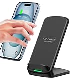 NANAMI Fast Wireless Charger,10W Induktive Ladestation für Samsung Galaxy S25/S24/S23/S22/S22+/S21/S20/S10/S10+/S9/S8/S7 Note 20,7.5W für iPhone 16/15/14/13/12/11/SE 2/X/XS/XR/8/8 Plus Google Pixel LG